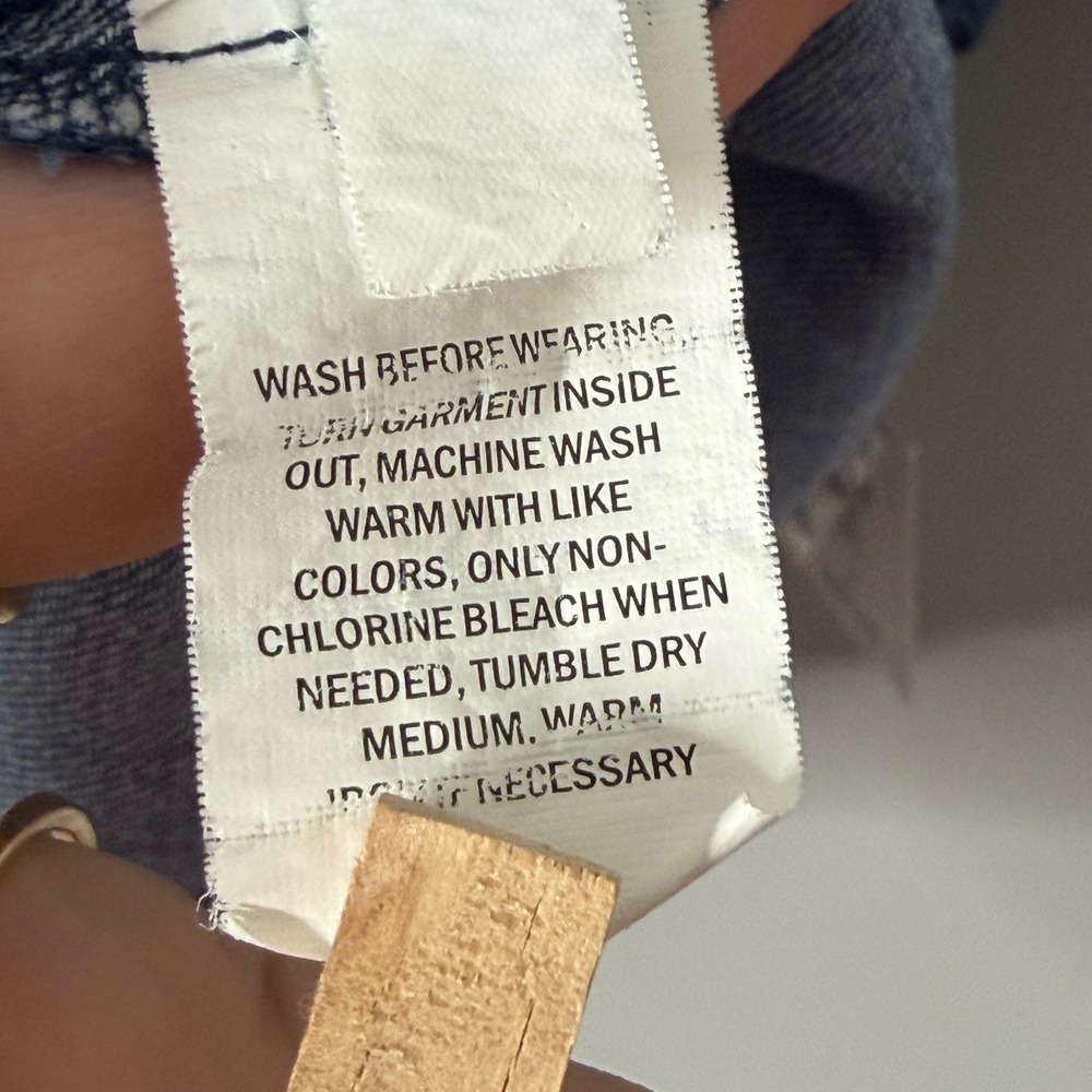 Falls Creek Denim Dress Womens S Blue Ruffle Hem Long Sleeve Shift Pocket New - Picture 6 of 10